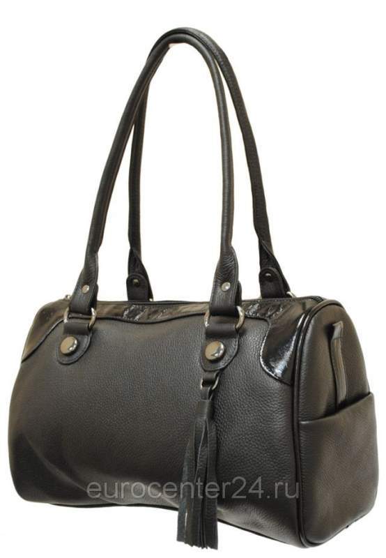 Женская кожаная сумка с кисточкой 1-2961