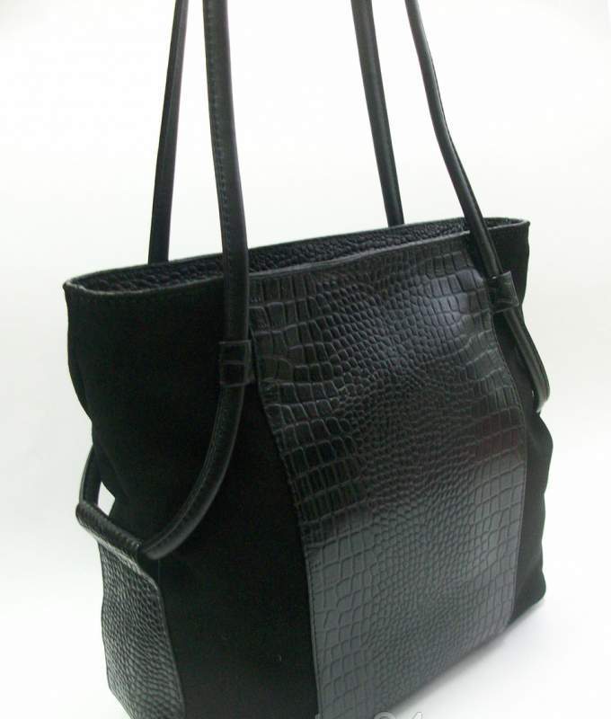 Женская сумка из натуральной замши и натуральной кожи М 42