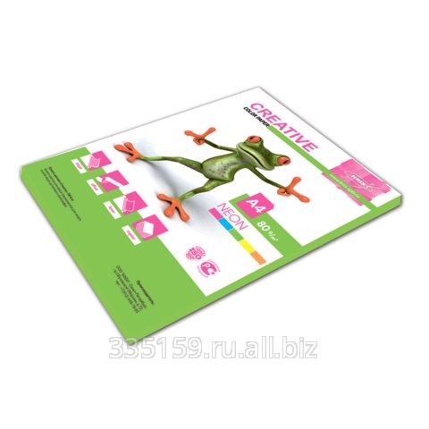 Бумага Creative color (Креатив), А4, 80 г/м2, 50 л., неон салатовая, БНpr-50с