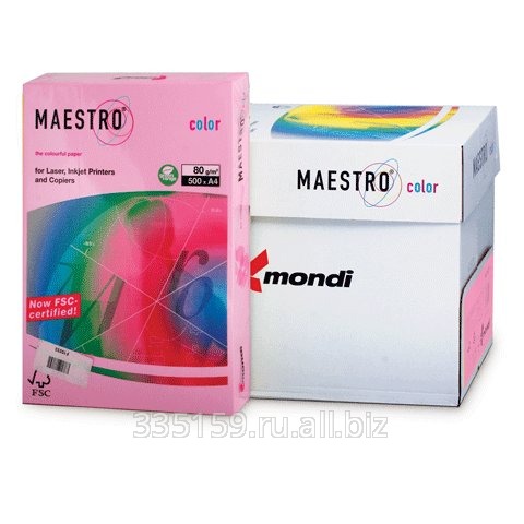 Бумага Maestro color А4, 80 г/м2, 500 л., неоново-розовая Neopi