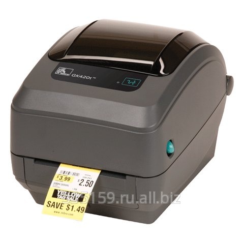 Принтер этикеток Zebra GK420T, термотрансферная печать, ширина этикетки 19-108 мм, рулон до 127 мм, 203 dpi, USB