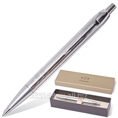 Ручка шариковая Parker IM Premium Сияющий хром, корпус нержавеющая сталь, хромированные детали