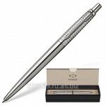 Ручка шариковая Parker Jotter Premium/Stainless Steel Chiselled Серебро, кор. нер. ст., хром. дет.