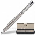 Ручка шариковая Parker Urban Metro Metallic CT, корпус нержавеющая сталь, хромированные детали