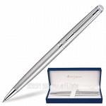 Ручка шариковая Waterman Hemisphere Stainless Steel CT, корпус нержавеющая сталь, детали с палладиевым покрытием, синяя