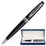 Ручка шариковая Waterman Expert 3 Matt Black CT, корпус черный, детали с палладиевым покрытием, синяя