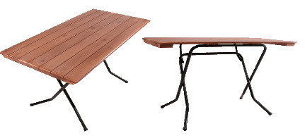 Прямоугольные реечные столы, тип ног - ривьера