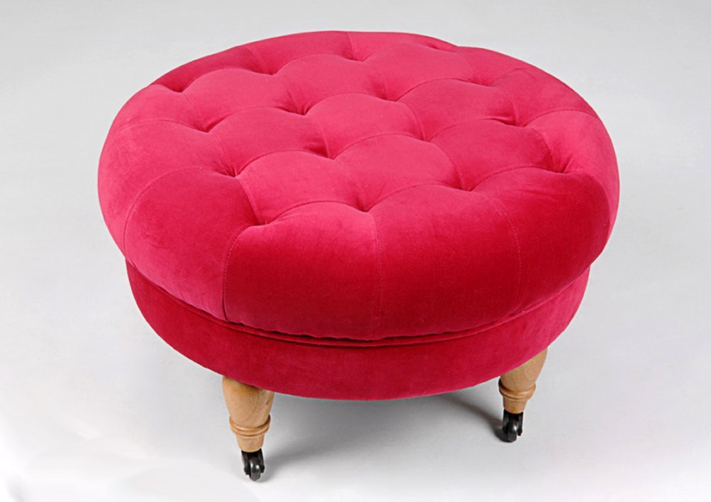 Пуф Pouf Rond Capitonne Fuschia