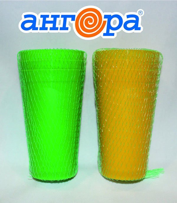 Набор стаканов 0,4л (3шт) зеленый *30 (Ангора)