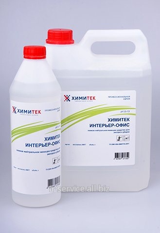 ХИМИТЕК ИНТЕРЬЕР-ОФИС Концентрированное жидкое пенное нейтральное моющее средство для экспресс-уборки - бутылка, 1 л