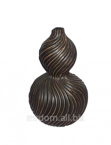Керамическая декоративная ваза, темное дерево (817489)