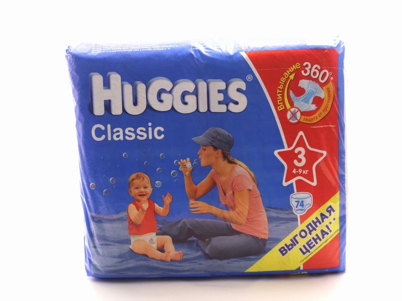 Подгузники Huggies Clаssic 3, 78 шт (Арт. 931359).