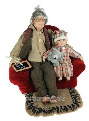 Фигурка интерьерная - кукла декоративная дедушка 46см (775369)