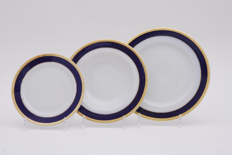 Набор тарелок 18предм.с тарел.дес. 19см, форма сабина, 0767, фарфор, leander (655413)