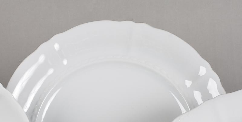 Набор тарелок глубоких 6шт 23см, форма сабина, 0000, фарфор, leander (655434)
