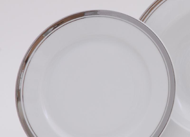 Набор тарелок мелких 6шт 25см, форма сабина, 0011, фарфор, leander (655500)