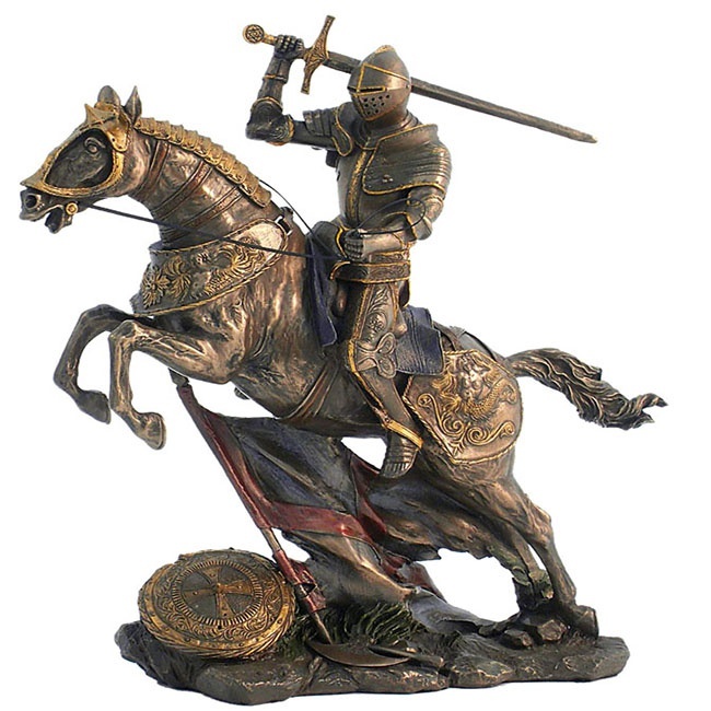 SR73737 Статуэтка Рыцарь на коне с мечом h.27см (926625)