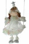 Новогодняя фигурка фея на качелях 35*20*60см (709848)