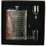 Подарочный набор "viron": фляжка 8oz, 2 стаканчика, воронка" (662300)
