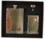 Подарочный набор "viron": фляжка 8oz, воронка, визитница" (662314)