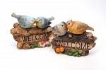 Фигурка декоративная "птички/welcome" h=16см. (2вида) (767552)