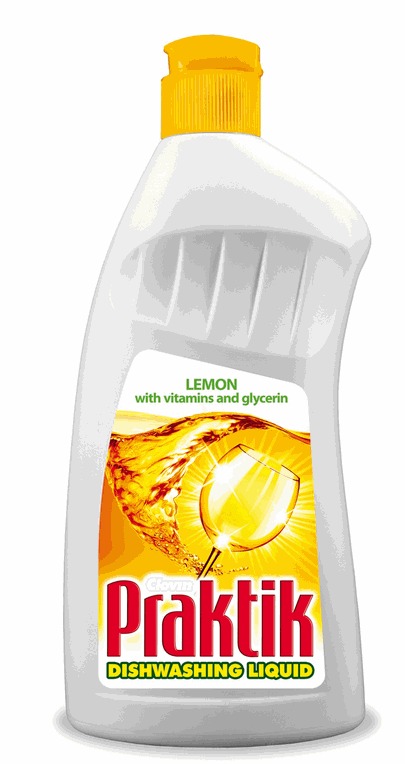 Бесфосфатное средство для мытья посуды Praktik 500 мл (лимон)