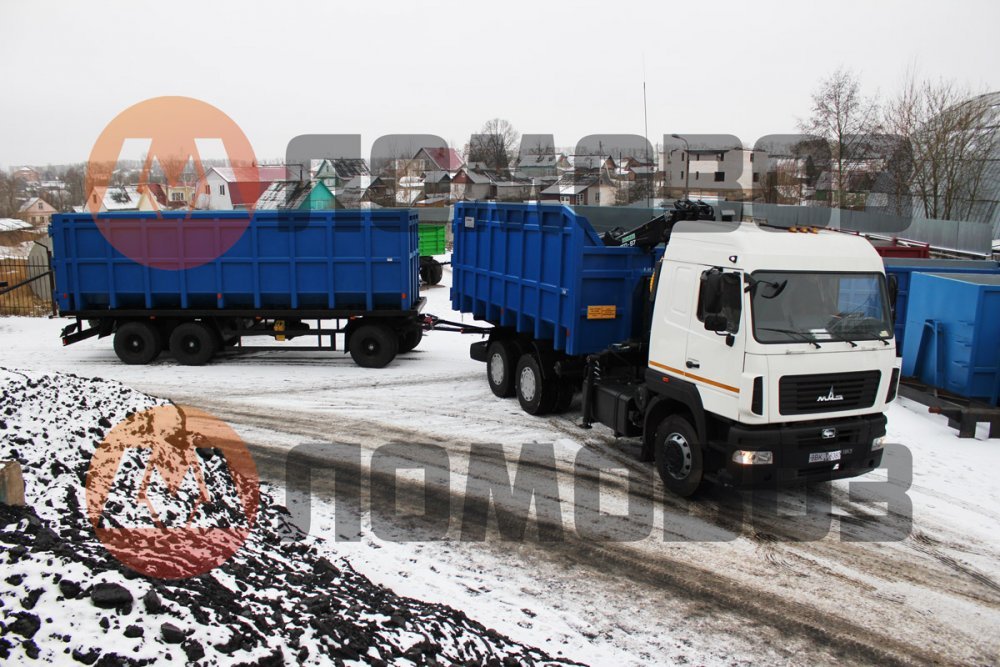 Маз 6312В9 с г/м Велмаш ОМТ-97-06 (Ломовоз)