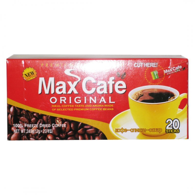 Натуральный растворимый сублимированный кофе 3в1 mix Max Cafe насыщенный вкус мягкая упаковка