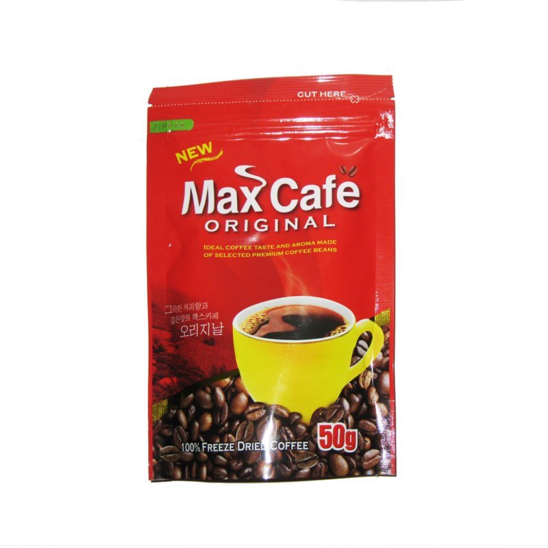 Натуральный растворимый сублимированный кофе Max Cafe насыщенный вкус мягкая упаковка
