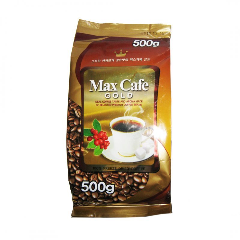 Натуральный растворимый сублимированный кофе Max Cafe Gold мягкий вкус мягкая упаковка 500 гр