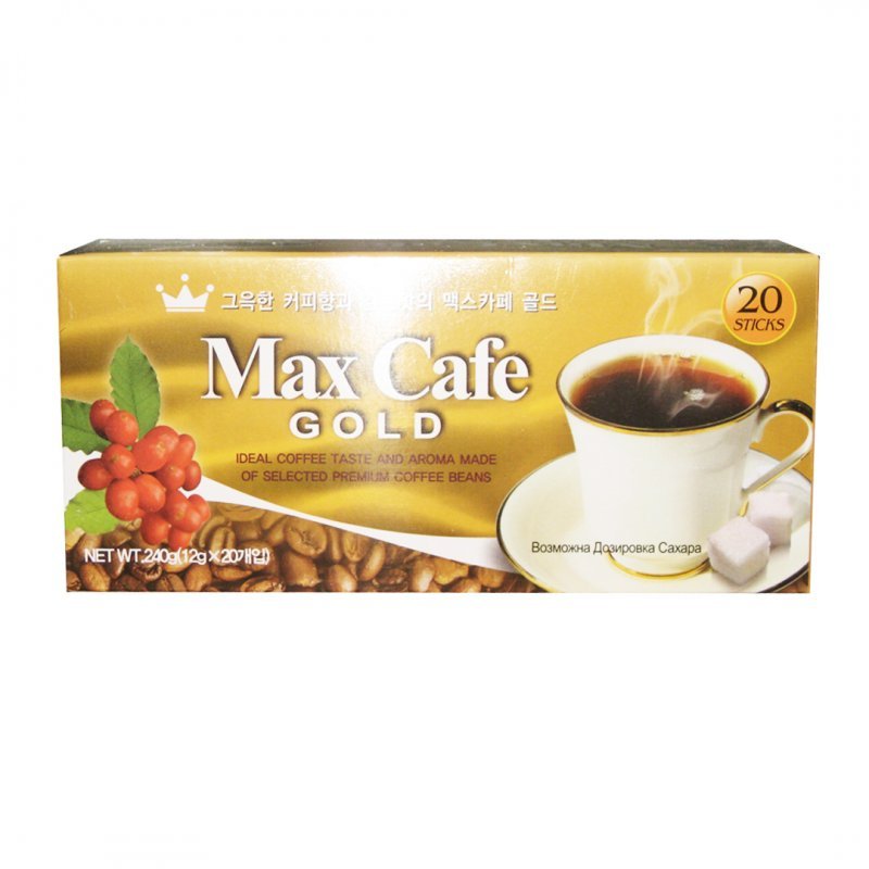 Натуральный растворимый сублимированный кофе 3в1 mix Max Cafe Gold мягкий вкус мягкая упаковка