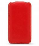 Чехол-флип  кожаный для HTC Incredible S  красный