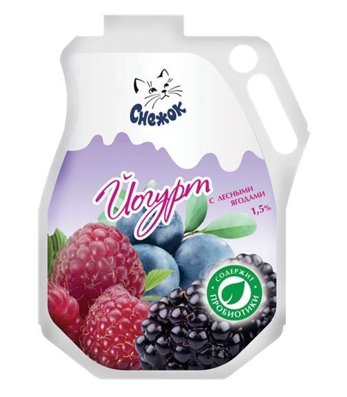 Йогурт питьевой с лесными ягодами 1,5%, 900г
