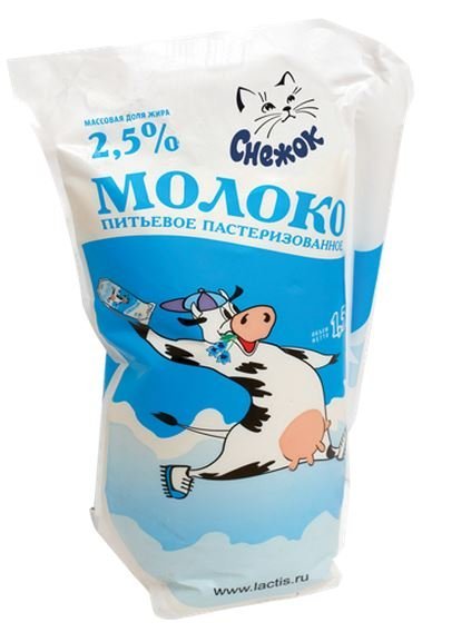 Молоко питьевое пастеризованое 2,5%, 1,5кг