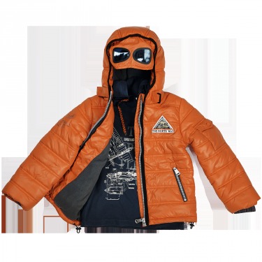 М700 Куртка с капюшоном и очками для мальчика, оранжевый