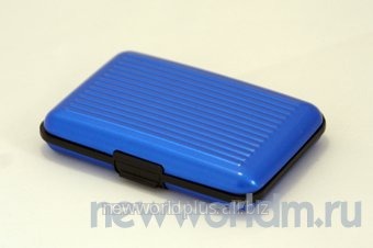 Футляр-кейс для пластиковых карт и визиток синий NW-PlCart-Bl