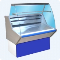 Витрины холодильные ВХС-1,0 Нова (с гнутым стеклом,нержавейка)