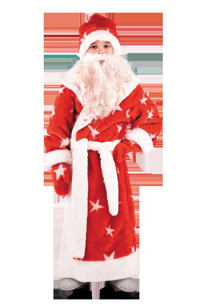 Детский новогодний костюм Дед Мороз мех