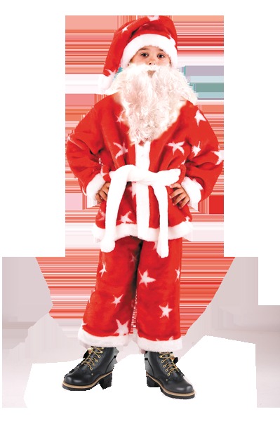 Детский новогодний костюм Санта Клаус мех