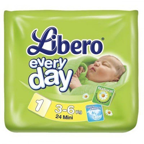 Подгузники Libero EveryDay 3-6 кг S 24 шт