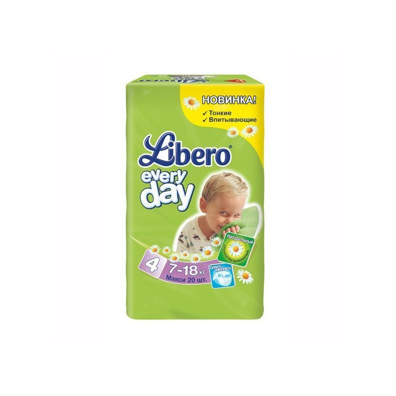 Подгузники Libero Every Day Standart Pack 4 7-18 кг М 20 шт