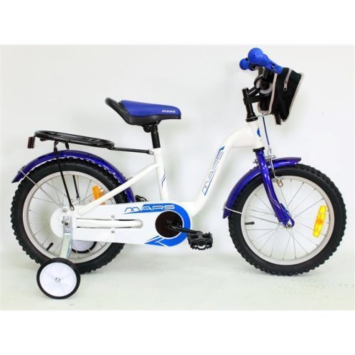 Велосипед двухколесный G1601 бело-голубой New Mars