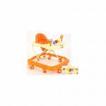Ходунки Kids Glory FL-617 orange на пластиковом ободе, игровая панель, погремушки, 7 колес, 1 шт в к