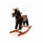 Качалка-игрушка Lider Kids &quot;Лошадка&quot;, ЧЕРНАЯ, 4шт/кор., озвученная, с мигающими огоньками, высота по