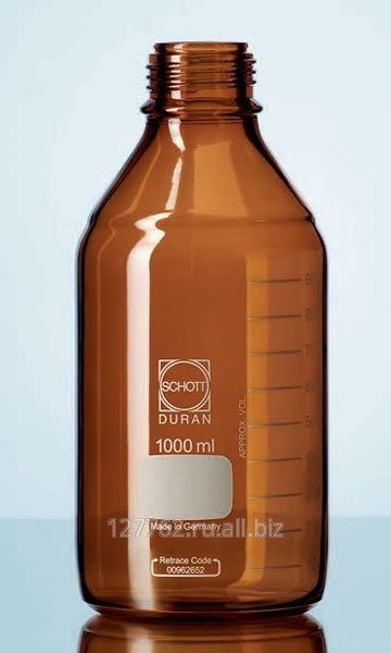 Бутыль DURAN Group 1000 мл, GL45, без крышки и сливного кольца, коричневое стекло Артикул 218065402