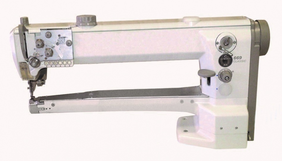 Одноигольная рукавная швейная машина челночного стежка с тройным продвижением F-669L 650mm