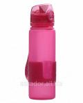 Бутылка силиконовая compact drink розовая