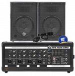 Акустический комплект TOPP PRO TPA-GIG 4200FX MKII PACK: микшер 2х100Вт + 2х10" АС + микрофон