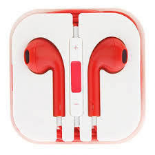 Наушники Apple EarPods для iPhone (Красные) Новые