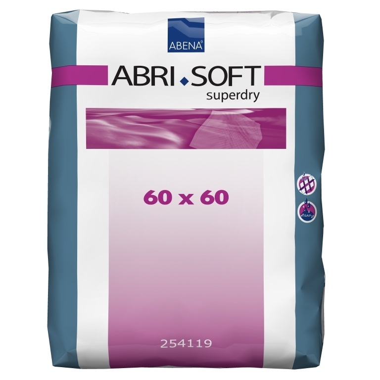 Впитывающие пеленки Abena Abri-Soft Superdry 60х60 см (1000 мл) 60 шт.